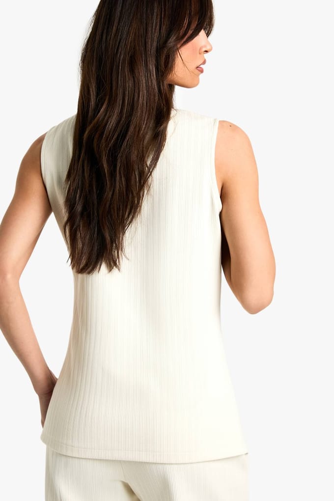 boohoo Dames Tall Cord Vest | Ivory | Maat: 8