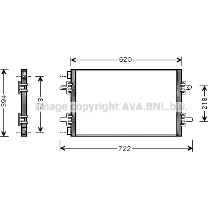 Condensator, airconditioning AVA COOLING RTA5294