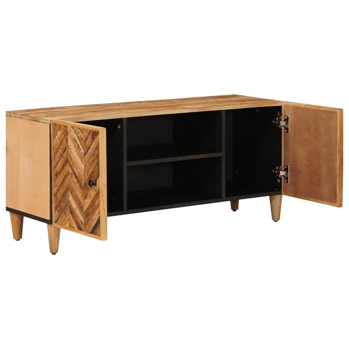 vidaXL - Opbergkasten - Bruin - 105 - x - 33,5 - x - 46 - cm - Massief - Mango - Hout