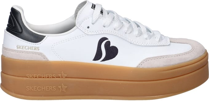 Skechers Academy Hi dames sneaker - Wit zwart - Maat 40