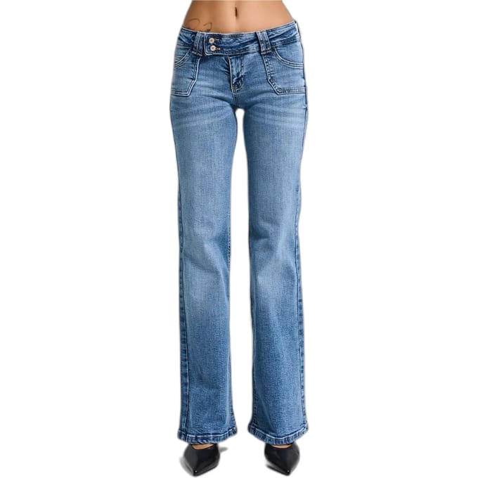 It's Basic - FLARE LOW RISE JEANS