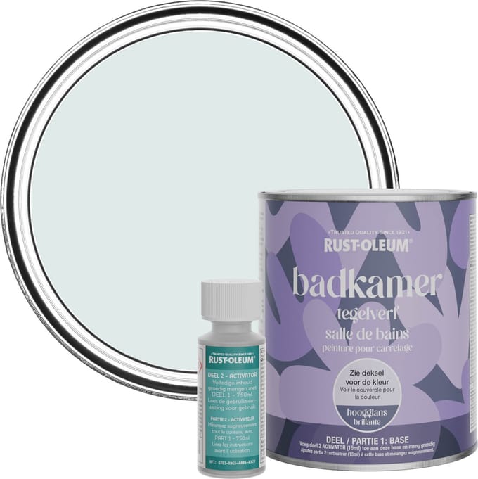 Rust-Oleum Lichtblauw Badkamer Tegelverf Hoogglans - Marcella 750ml