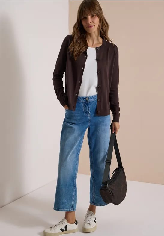 Vest met ronde hals en knoopsluiting