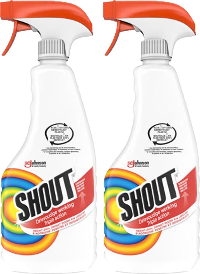 Mr Muscle Shout Vlekkenoplosser Triple Action - Spray - 2 x 500 ml