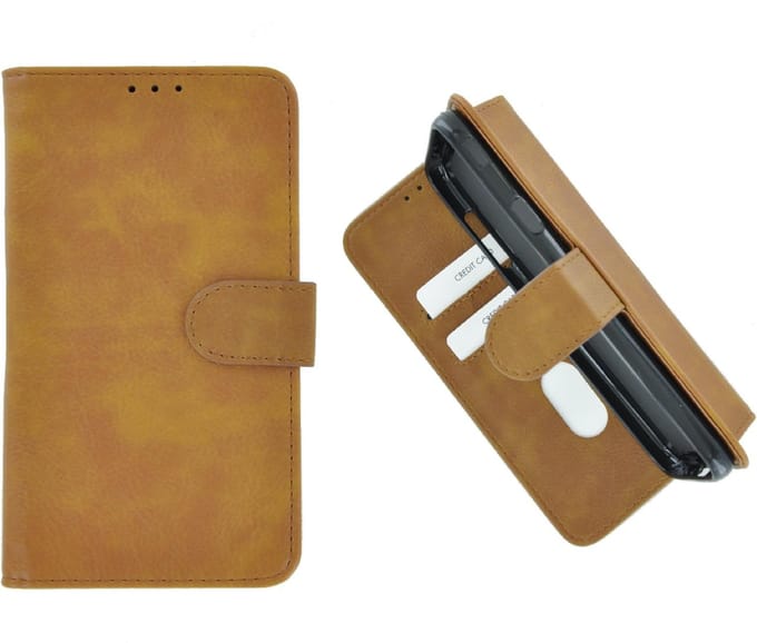 Pearlycase Bruin Hoes Wallet Book Case Geschikt voor Samsung Galaxy S10e