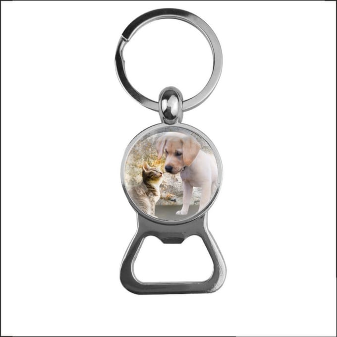 Bieropener Glas - Puppy En Poesje