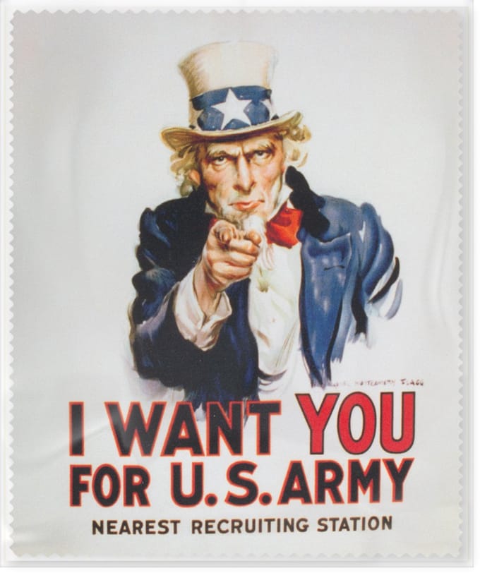 Brillendoekje Microfiber – I Want You War Memorial – museumwebshop.com
