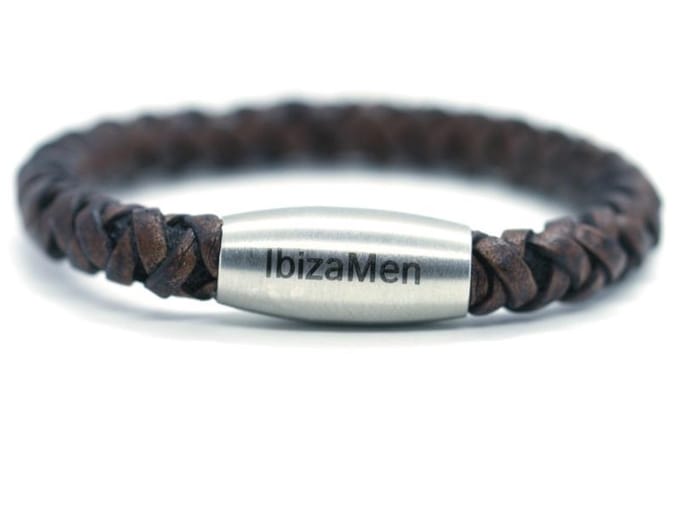 IbizaMen KIDS - jongens - armband - leer - coffee - vintage - 5mm
