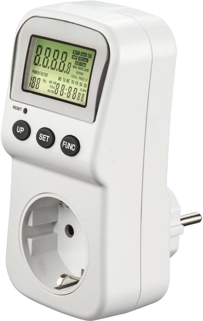 Energiekostenmeter met Display: Meet Stroomverbruik, Spanning en Vermogen