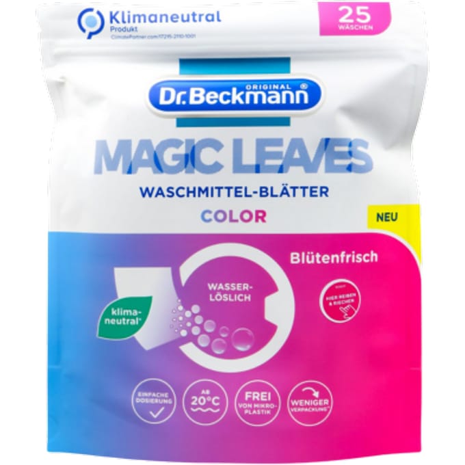Dr. Beckmann Magic Leaves Color - Wasmiddel bladen - Milieuvriendelijk