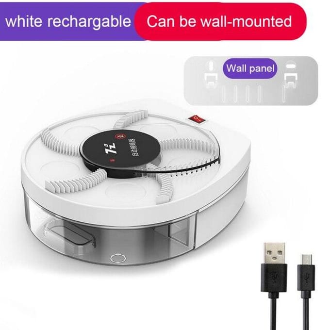 Aan de muur gemonteerde draadloze USB elektrische vliegenval Flytrap Automatische ongediertevanger Fly Killer Device Insect Pest Reject Control Catcher Rechargeable