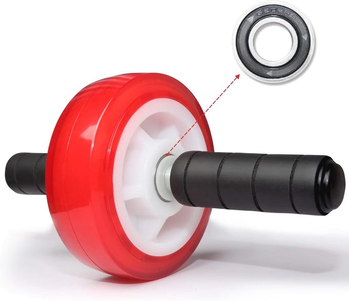 Ab Roller Wheel - Stille Core Oefenapparatuur voor Thuisgym - 800 lbs Gewichtscapaciteit