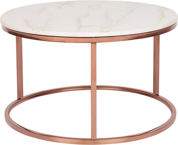 CORAL - Salontafel - RosÃ©goud - RVS
