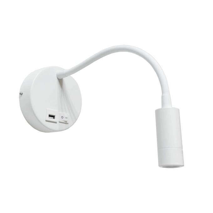Artdelight - Wandlamp Flex USB wit