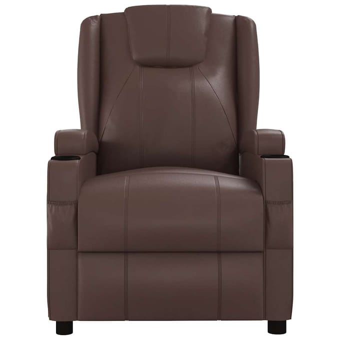 vidaXL - Fauteuil - verstelbaar - kunstleer - bruin