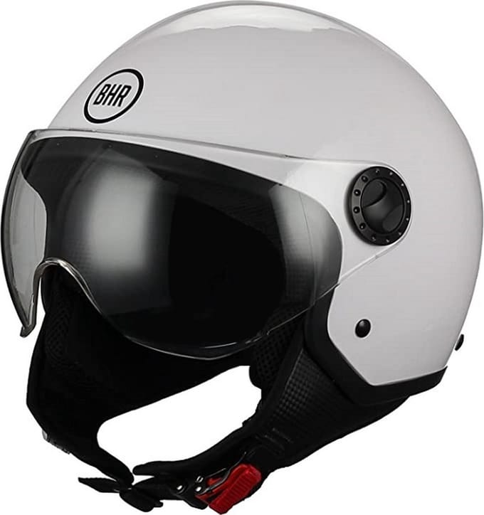 BHR 801 vespa helm met vizier | wit | maat L