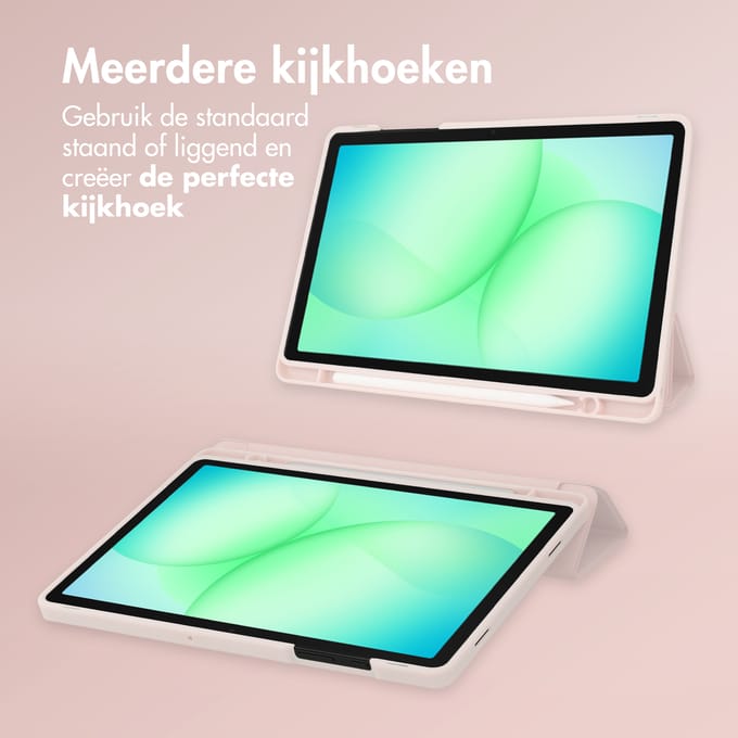 Accezz Tablet Hoes - Geschikt voor Samsung Galaxy Tab A9 Plus / Galaxy Tab A11 Plus - Smart Silicone Bookcase - Roze