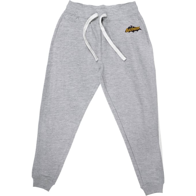 DC Batman Embroidered Unisex Joggers - Grey - M