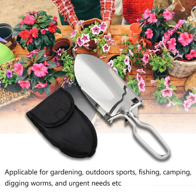 Draagbare Mini Opvouwbare Schep Survival Spade Multifunctioneel voor Buiten Vissen Kamperen black