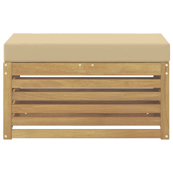 vidaXL - Buitenstoel - Bank - Massief - Acacia - Hout - Wit