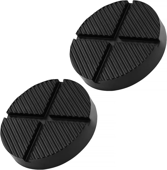 Universele Autokrik Rubberen Pad 125mm - Set van 2