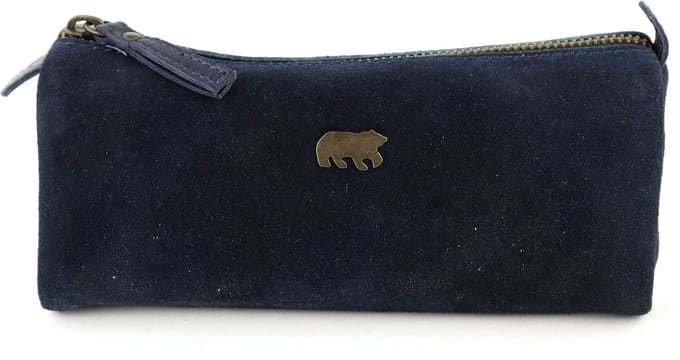 Bear Design Suède Make Up / Pen Etui L Navy