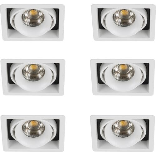 KS Verlichting Inbouwspot Bjorn 1 wit set 6 stuks