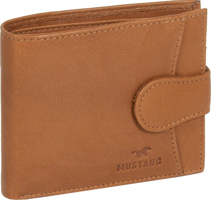 MUSTANG Leren Portemonnee Livorno Wallet Cognac Bruine