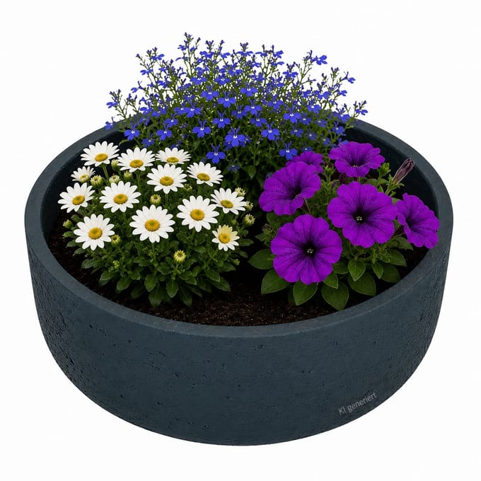 Ethan plantenbak maat: S Blauw Ø 24 cm - P3038-S1-38