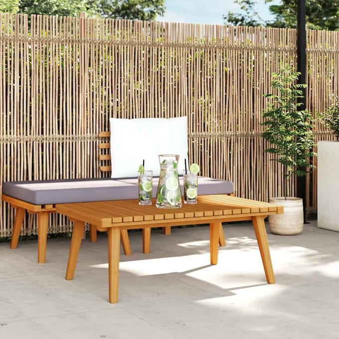 vidaXL - Tuintafel - 90x55x35 - cm - massief - acaciahout