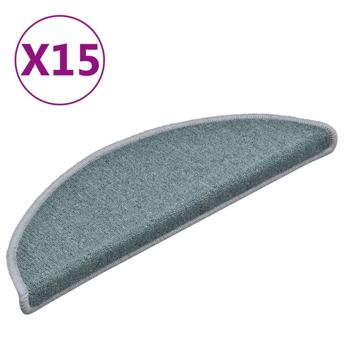 vidaXL - Trapmatten - 15 - st - 56 - x - 17 - x - 3 - cm - Non-Slip - Zee - blauw