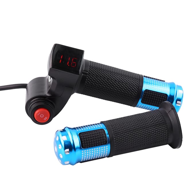 Draaihandvatten 3 Snelheden Met LED Display Scherm Handvat Voor Elektrische Fiets (blauw) blue