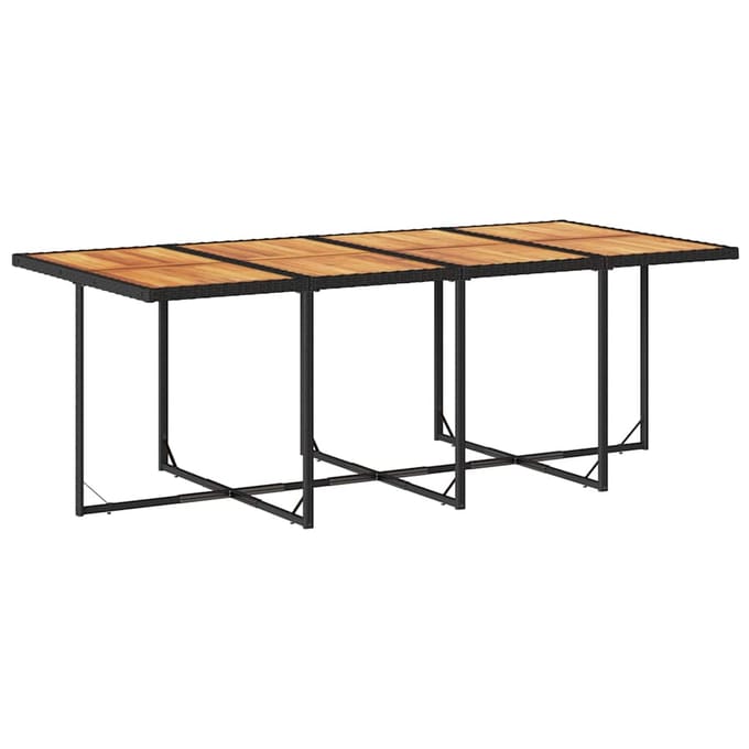 vidaXL - 9-delige - Tuinset - poly - rattan - zwart