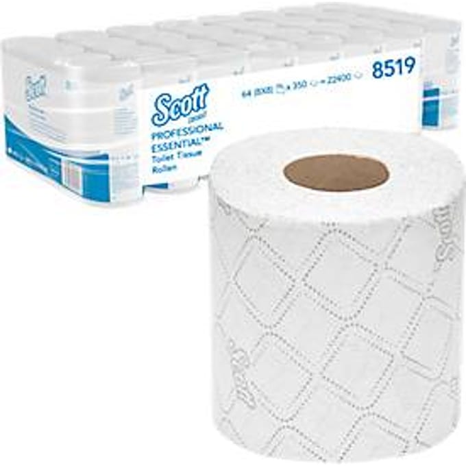 Toiletpapier Scott Essential 2-laags 350 vel wit 8519