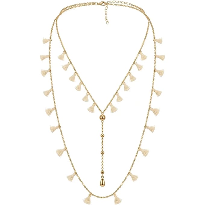 Collier lang mini pompons vrouwen Selmark Complementos