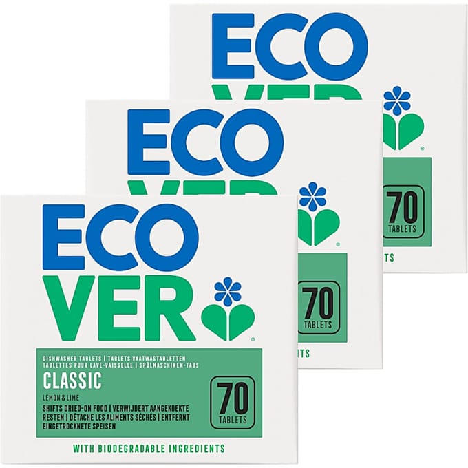 Ecover XL Vaatwastabletten Pack 3x70 tablets