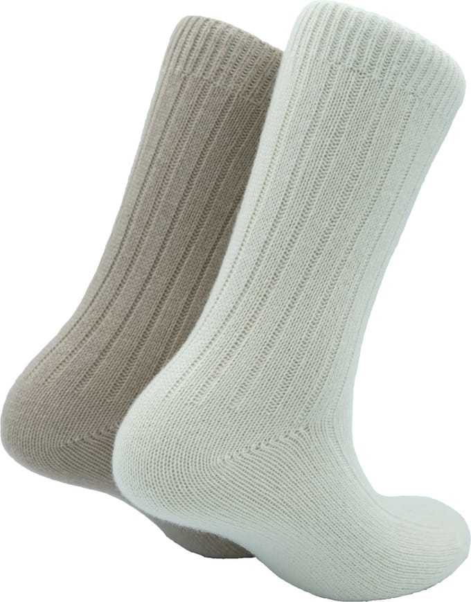 The Sockmaker sokken dames 36-41 - 2-pack Cashmere - duurzaam - Cream and Brown