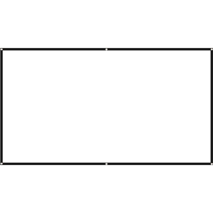100 inch Projectiescherm Breedbeeld 16:9 Draagbaar Projectiescherm Kreukvrij Opvouwbaar Binnen 100 inches wit