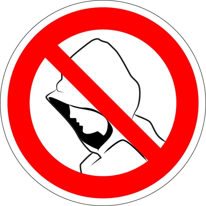 Verboden capuchon te dragen sticker 100 mm