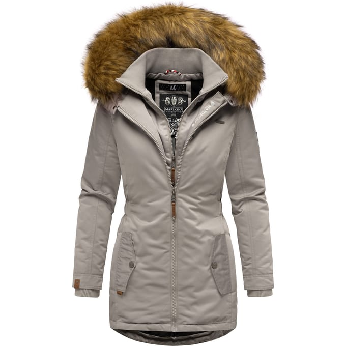 Marikoo dames winterjas – Sanakoo, warm met afneembare bontkraag