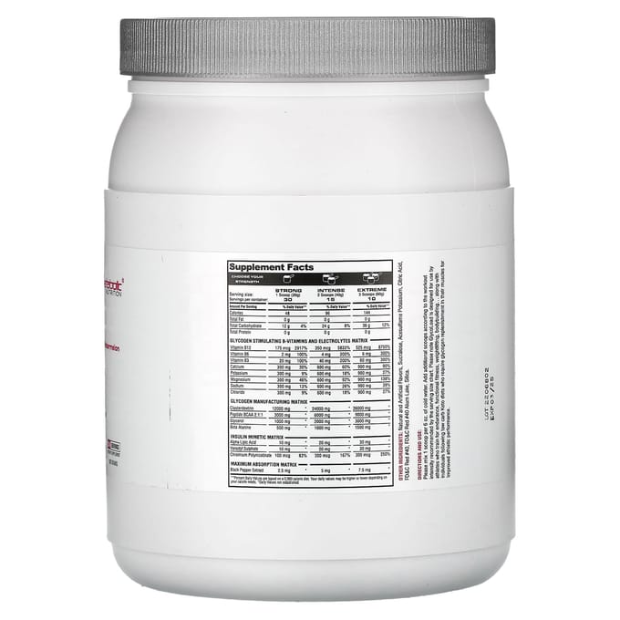 Metabolic Nutrition, GlycoRod, Pastèque, 600g