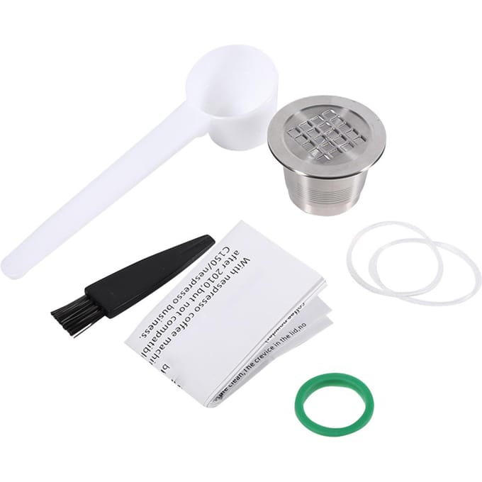 Roestvrijstalen Hervulbare Herbruikbare Koffiecapsule voor Nespresso Machine (Draadoppervlak) white