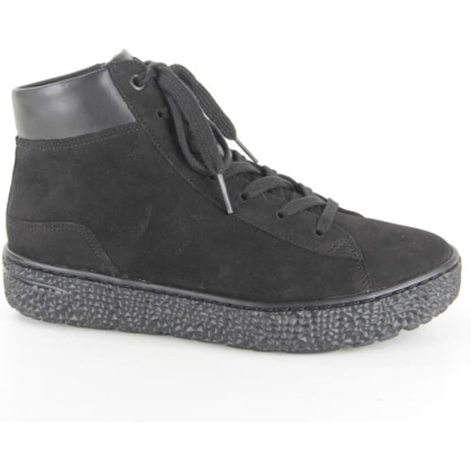 Hartjes Nub Mid Sneaker Sneakers - Suède - Dames - Zwart - Maat 38,5