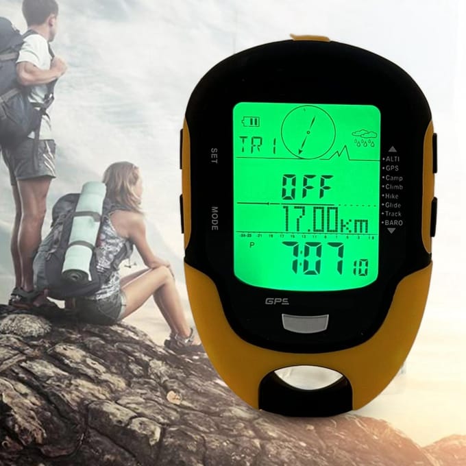 FR510 ABS IPX4 waterdichte buitennavigatie hoogtemeter temperatuur vochtigheid kompas GPS green