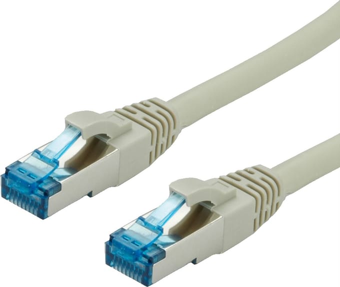 VALUE Patchkabel Kat.6A (Class EA) S/FTP (PiMF), LSOH, grijs, 1 m