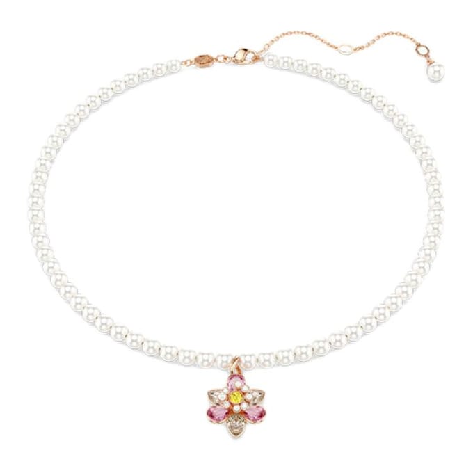Swarovski Idyllia Bloem Versierd Imitatie Kristal Ketting Unisex ketting Roze 5725739 Box (Random Color) white