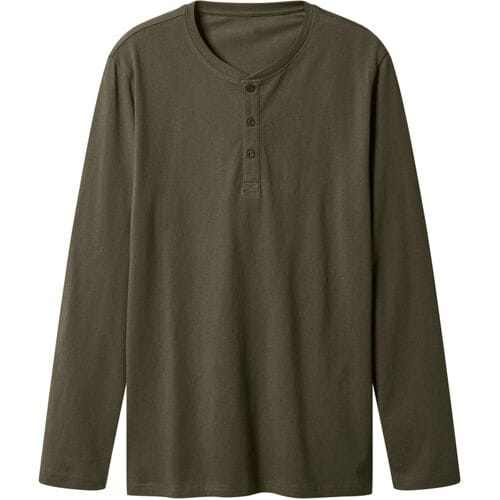 ESMARA MEN Heren shirt (Olijfgroen, L)
