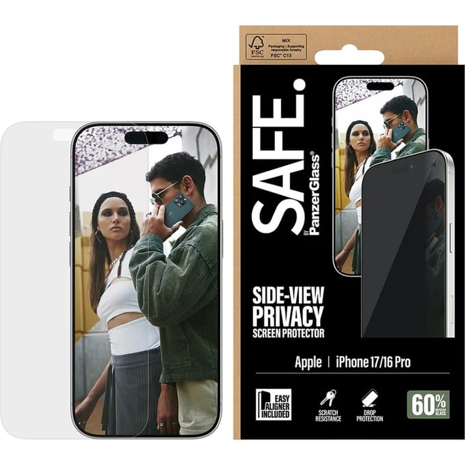SAFE by PanzerGlass Privacy Screenprotector Ultra Wide Fit met applicator geschikt voor Apple iPhone 17
