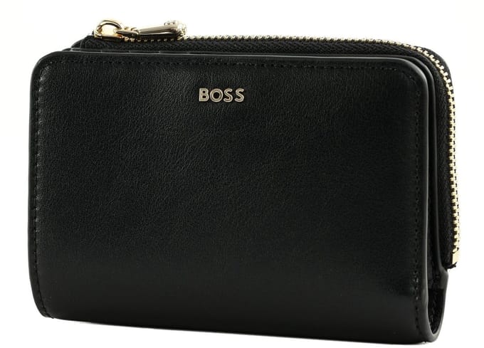 BOSS Leren portemonnee Numah New SM Wallet Black zwart