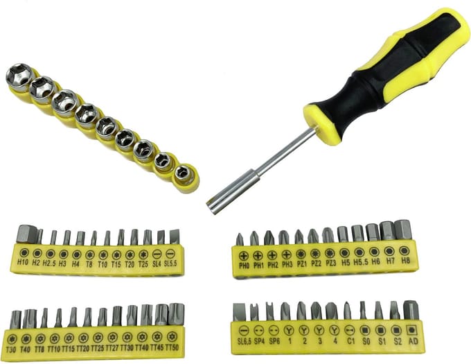 ISMA - Set Nasadki en Bithouder - 1/4'' Nasadki - 9 Delig - 48 Bits